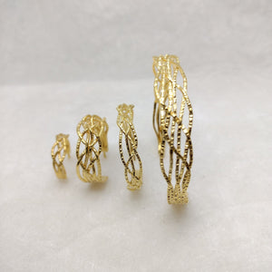ZusZa - handgemachte Kreolen aus vergoldetem Silber in 4 Grössen