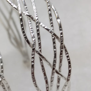 ZusZa - Hand made braided Sterling Silver Hoops in 4 sizes