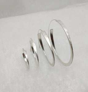 PaKti - hoops (ø 40mm) in silver or silver gold plated