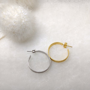 ImNos - Sterling Silver hoops (ø 24 mm) rhodium or gold plated