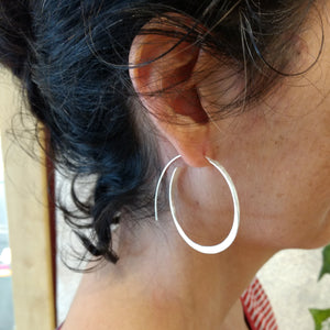 PaKti - hoops (ø 40mm) in silver or silver gold plated