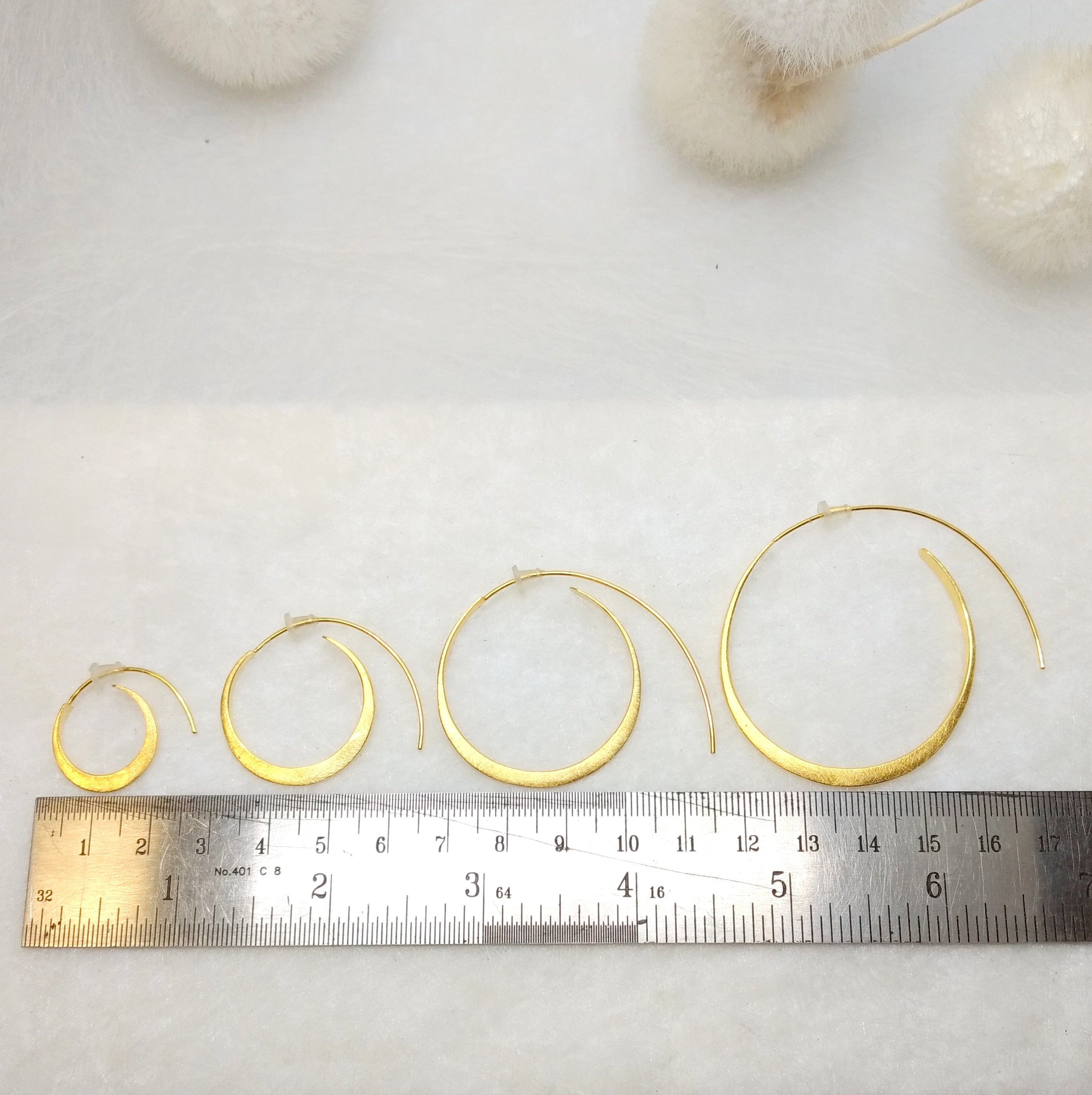 PaKti - small (ø 20mm) hoops in silver or silver gold plated