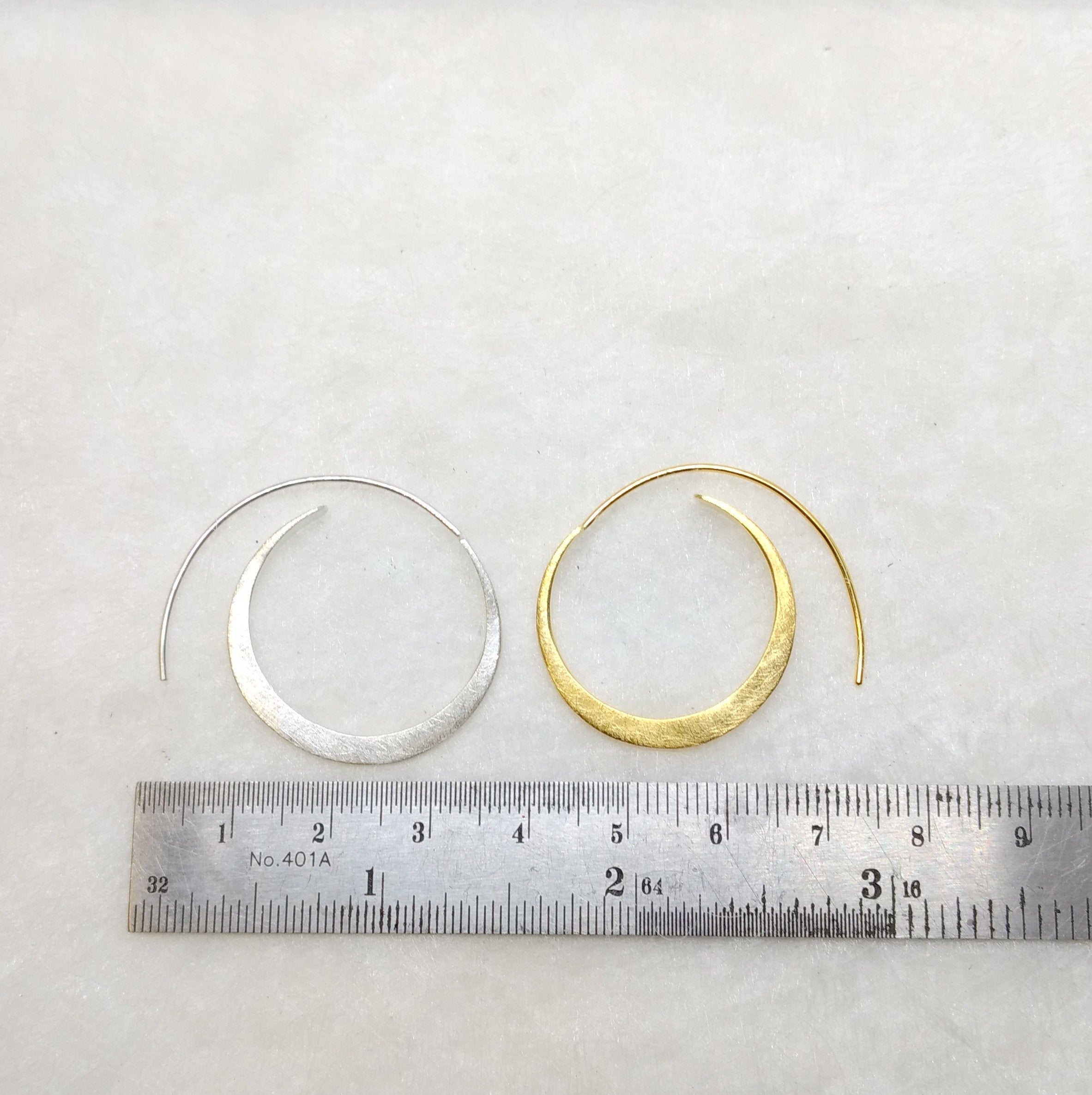 PaKti - Hoops (ø 25mm) in silver or silver gold plated