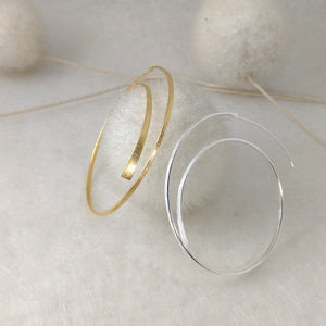 UbaL - Hoops (ø 50mm) in silver or gold plated silver