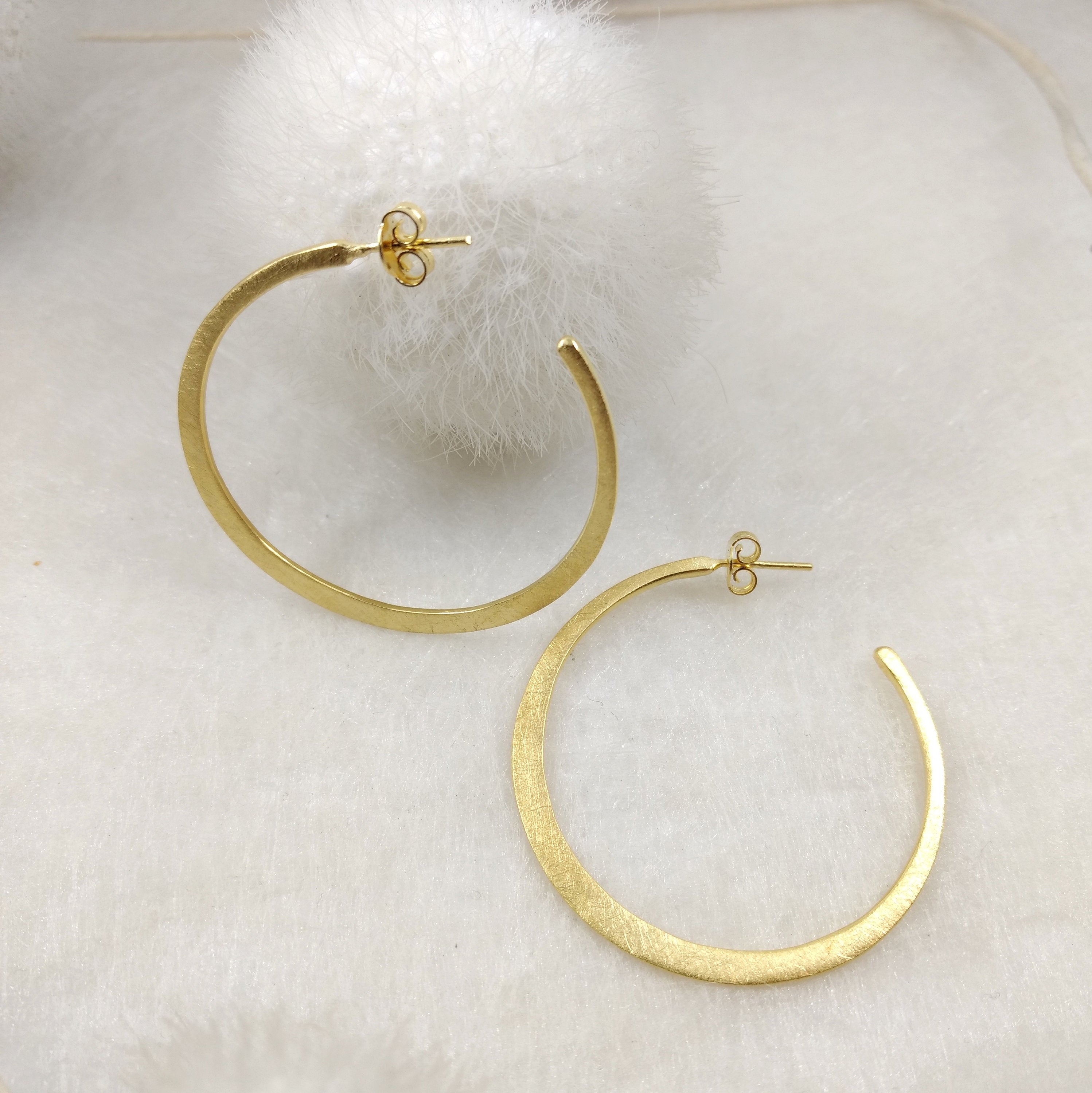 OMeGa - big Sterling Silver hoops, available in 2 finishes