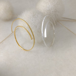 UbaL - hoops (ø 4cm) in silver or silver gold plated