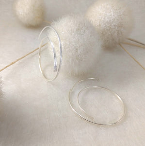 UbaL - hoops (ø 4cm) in silver or silver gold plated